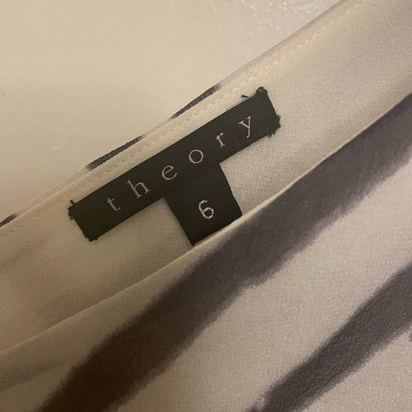 Theory 100% silk one shoulder dress - Picture 3 of 4